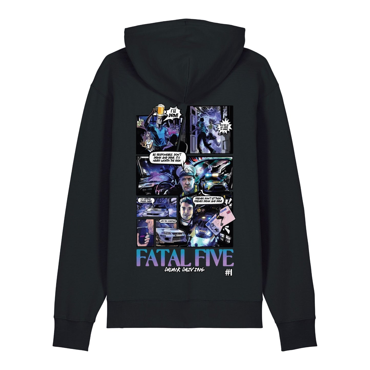 Fatal Five Drink Driving Hoodie Black