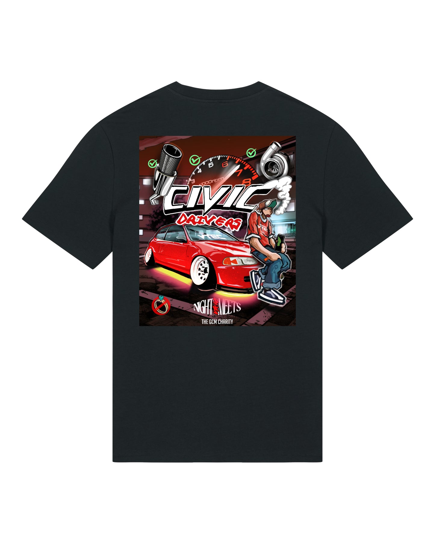 Nightmare Meets Civic T-Shirt Black