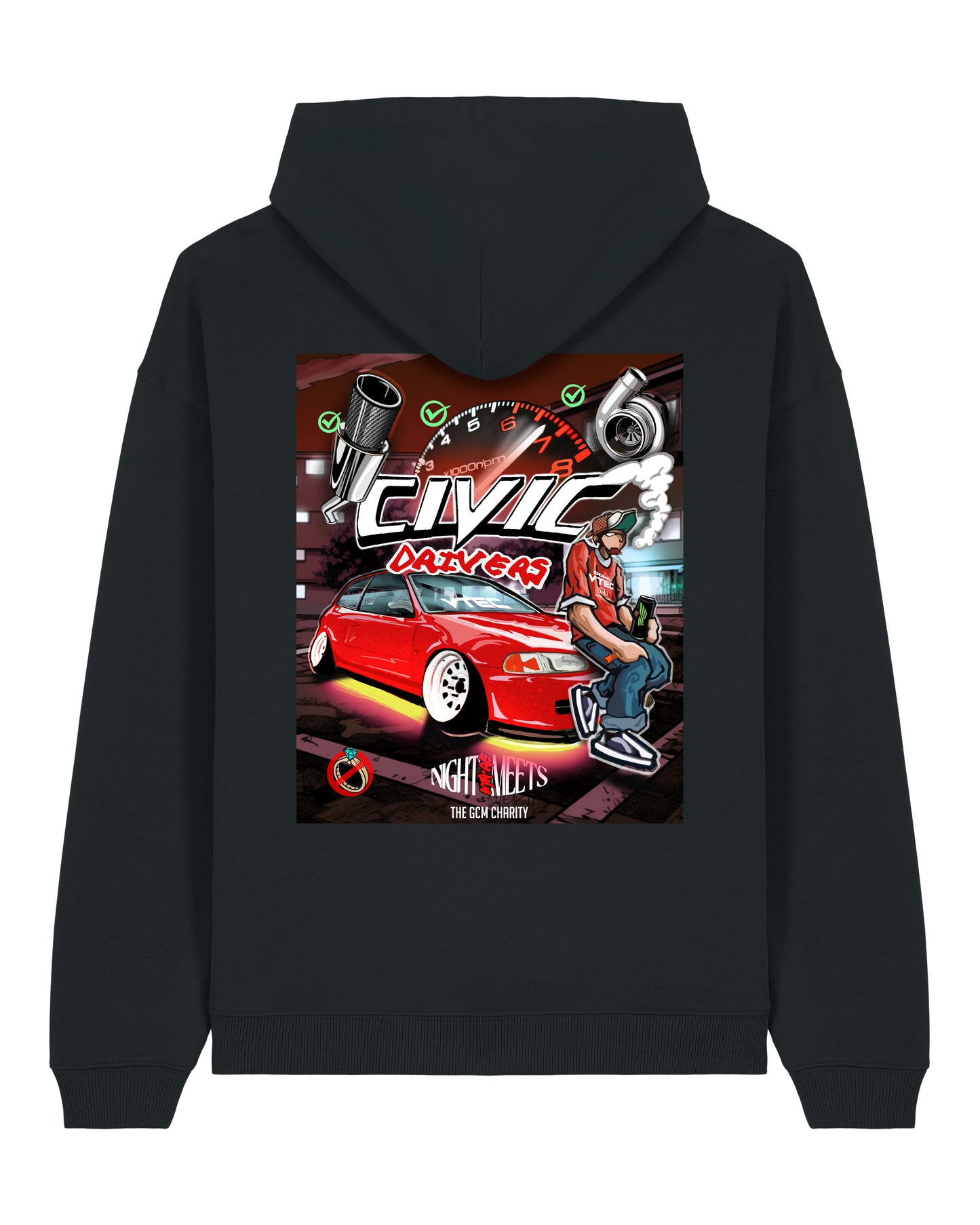 Nightmare Meets Civic Hoodie Black