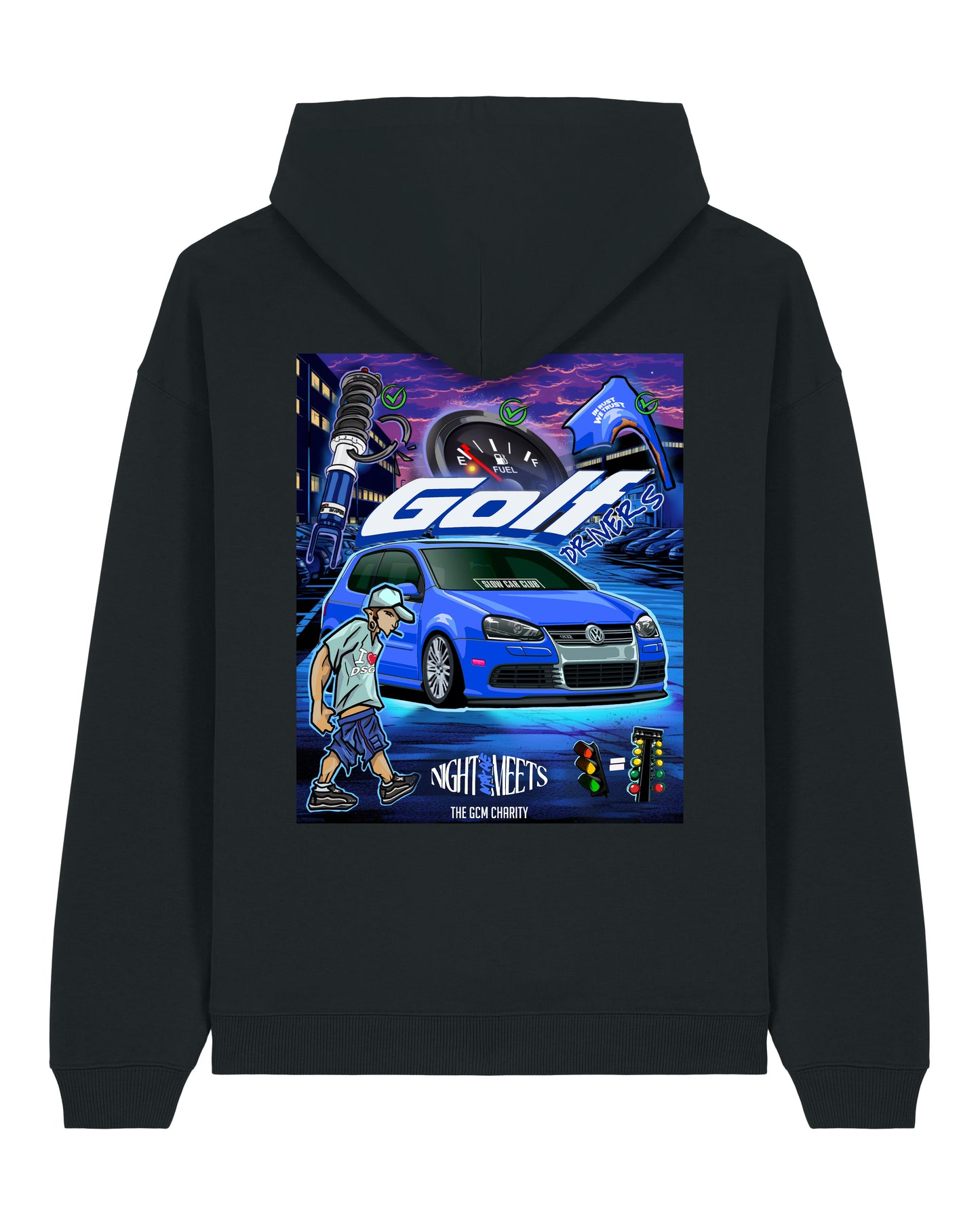 Nightmare Meets Golf Hoodie Black