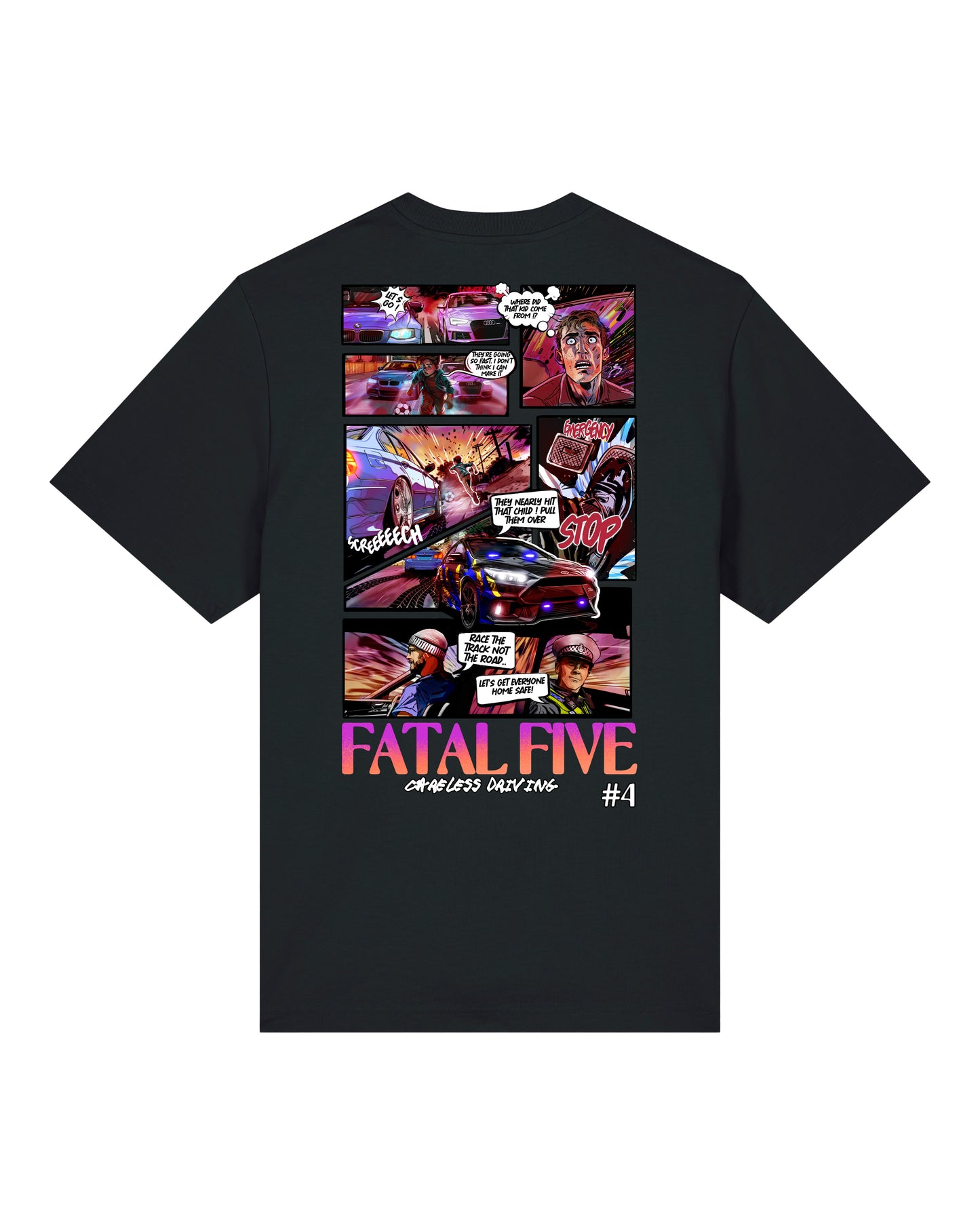 Fatal Five Careless Driving T-Shirt Black