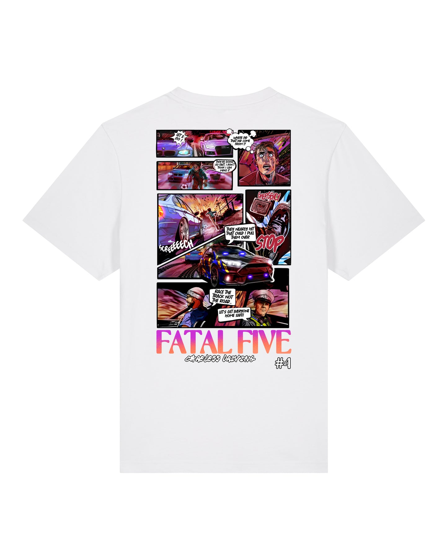 Fatal Five Careless Driving T-Shirt White