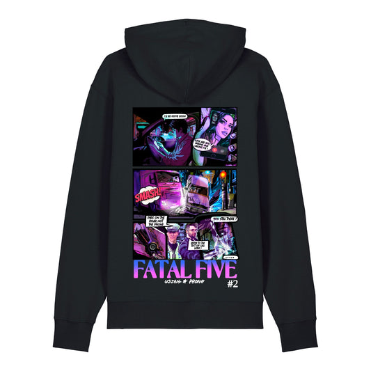 Fatal Five Using a Phone Hoodie Black (SX705)