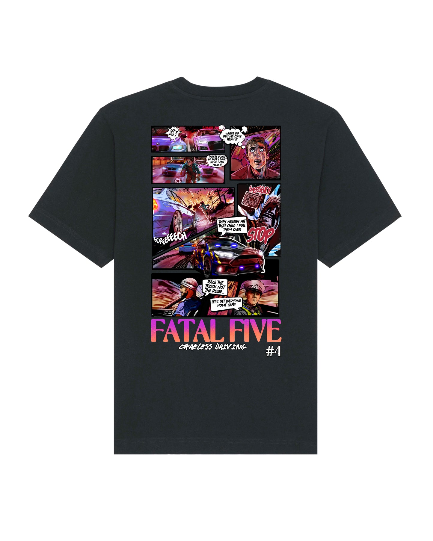 Fatal Five Careless Driving T-Shirt Black