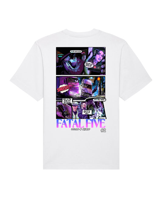 Fatal Five Using A Phone T-Shirt White