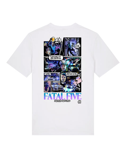 Fatal Five Drink Driving T-Shirt White (SX701)