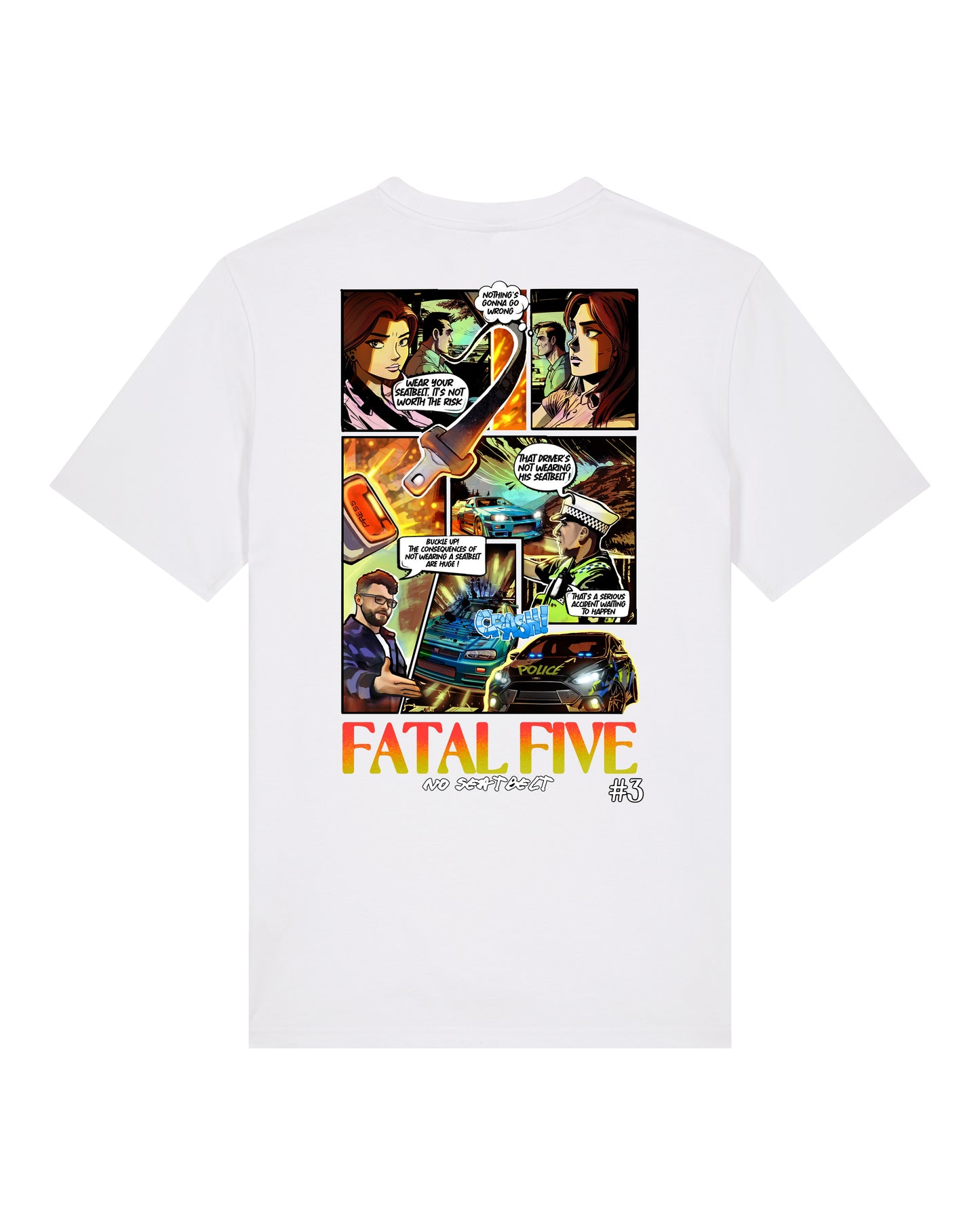 Fatal Five No Seatbelt T-Shirt White (SX701)