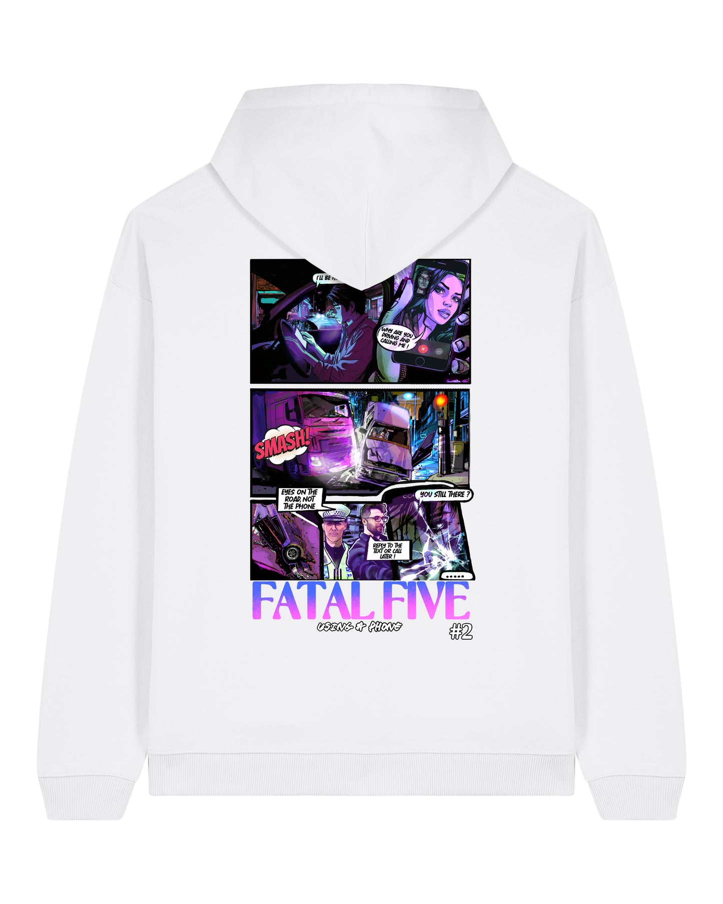 Fatal Five Using a Phone Premium 707 Hoodie White