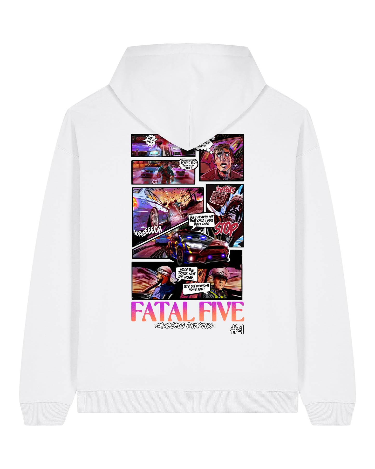 Fatal Five Careless Driving Premium 707 Hoodie White