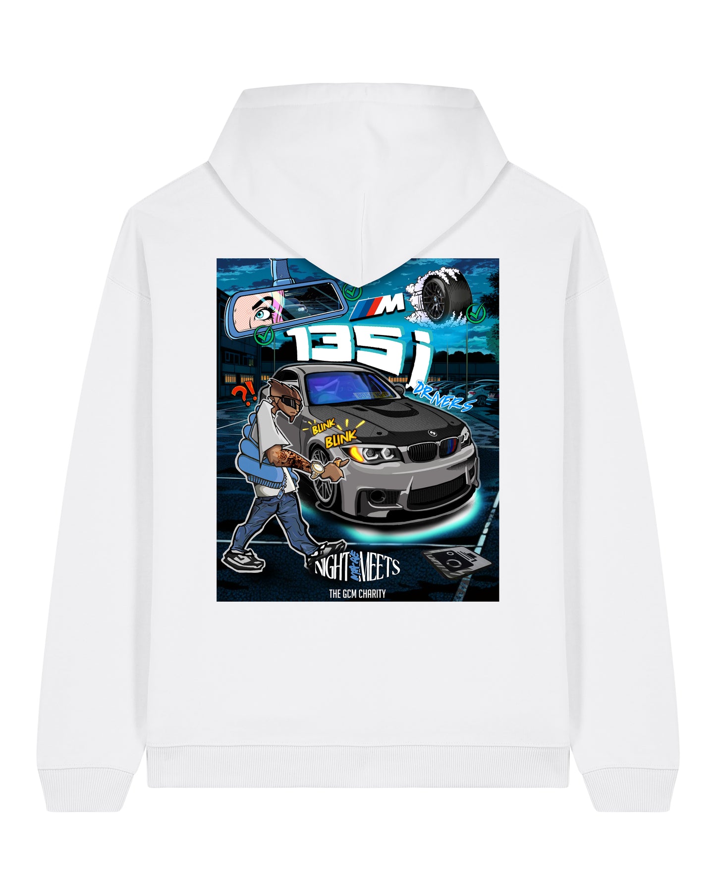 Nightmare Meets M135i Hoodie White (SX707)