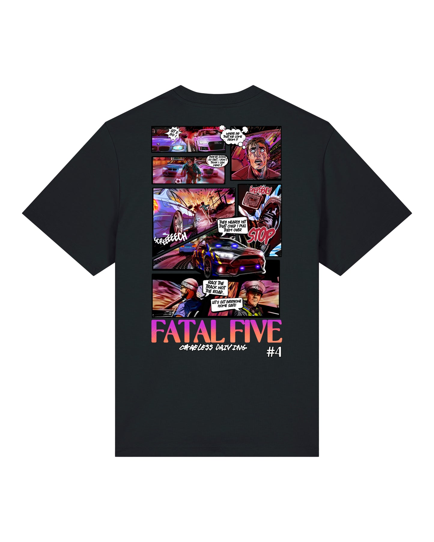 Fatal Five Careless Driving T-Shirt Black (SX714)