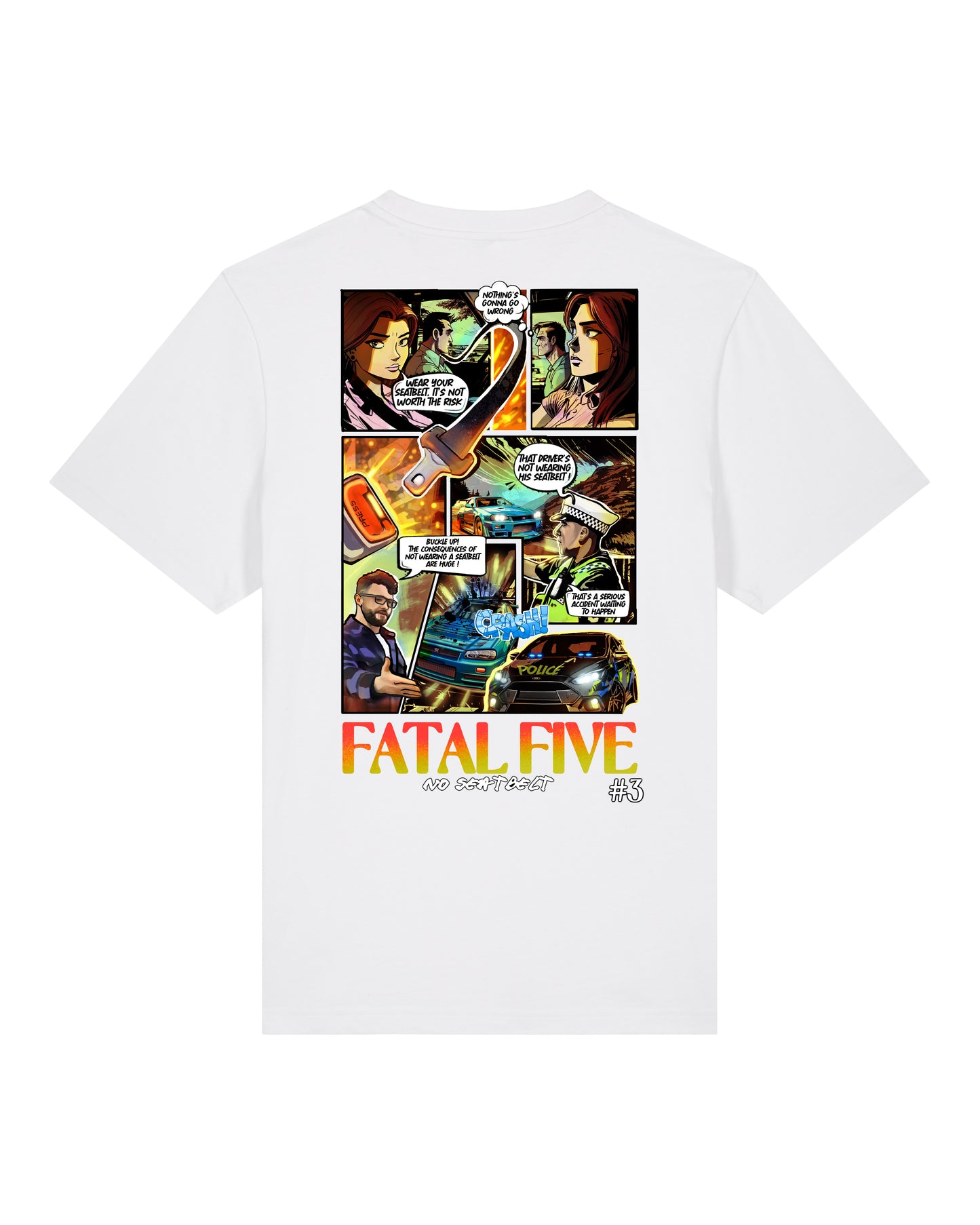 Fatal Five No Seatbelt T-Shirt White (SX714)