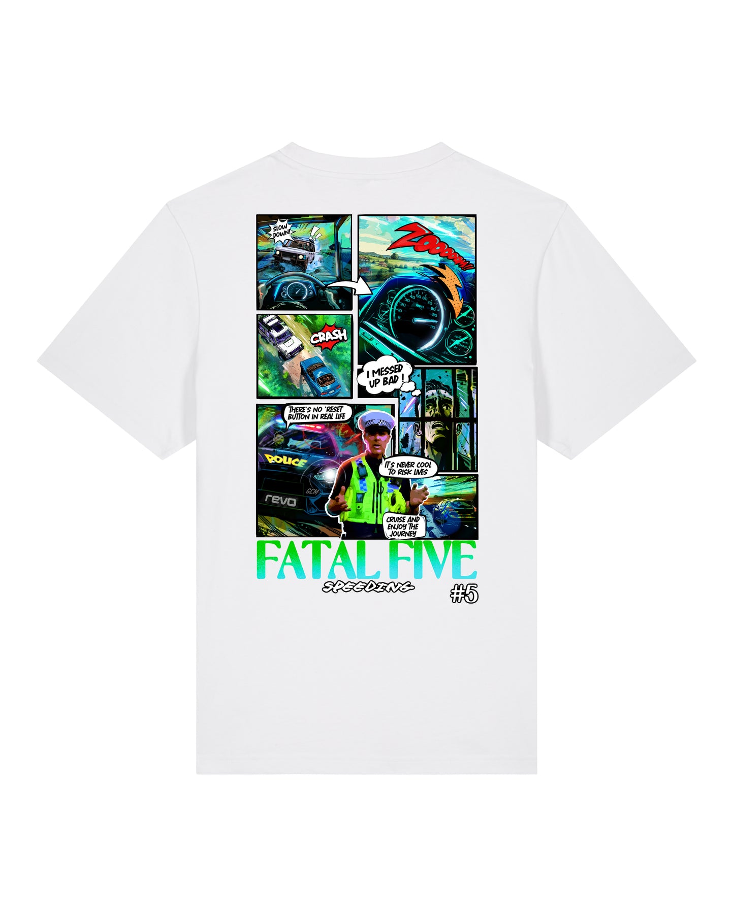 Fatal Five Speeding T-Shirt White (SX714)